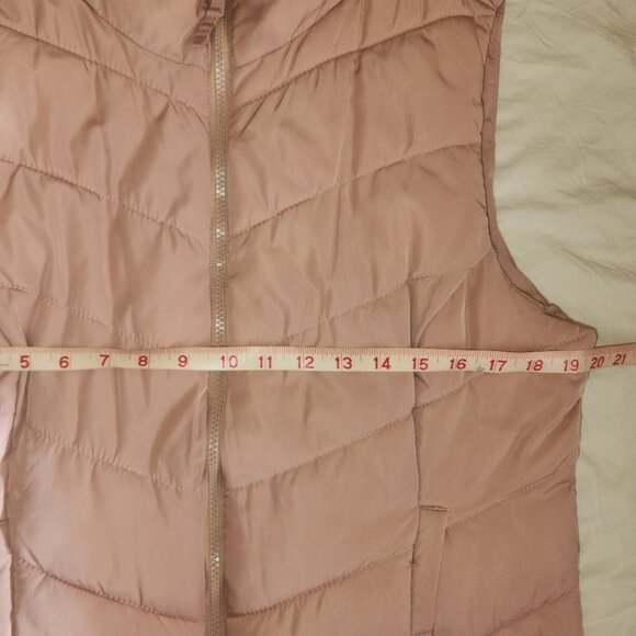 Aeropostale Carnation Pink Quilted Puffer Vest Zip Up Size XL - Picture 5 of 8